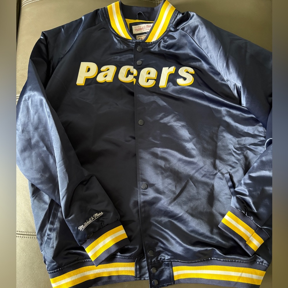 Mitchell & Ness Blue Pacers Varsity Jacket